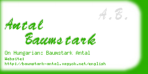 antal baumstark business card